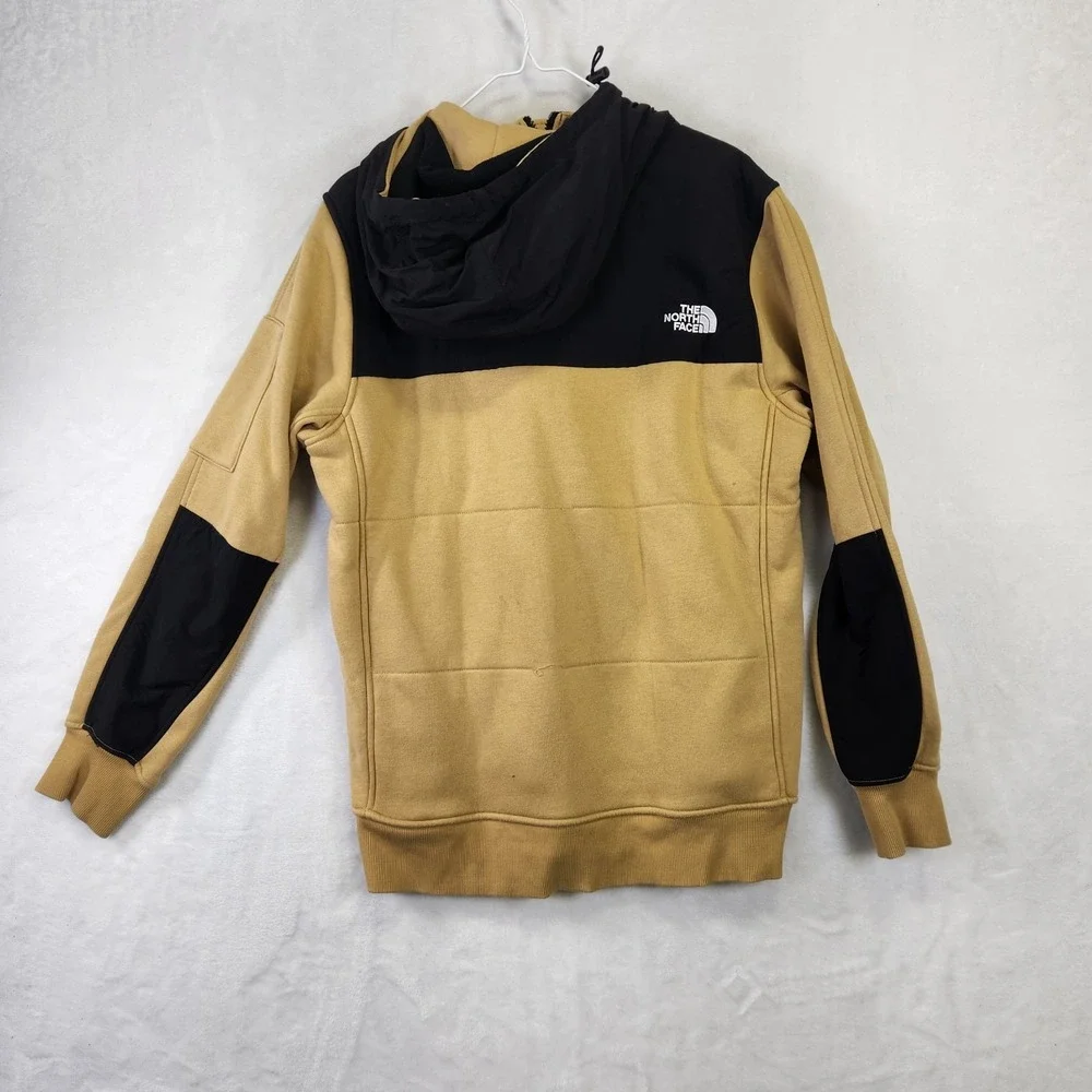 The North Face Jacket M Tan Black Hoodie Fleece Lined Outdoor‎ Workwear